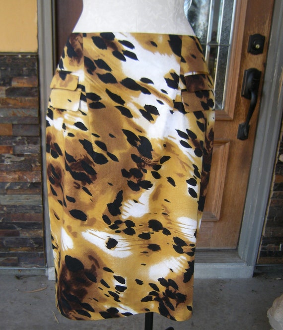 Vintage GRACE Skirt with Abstract Leopard Print - image 1