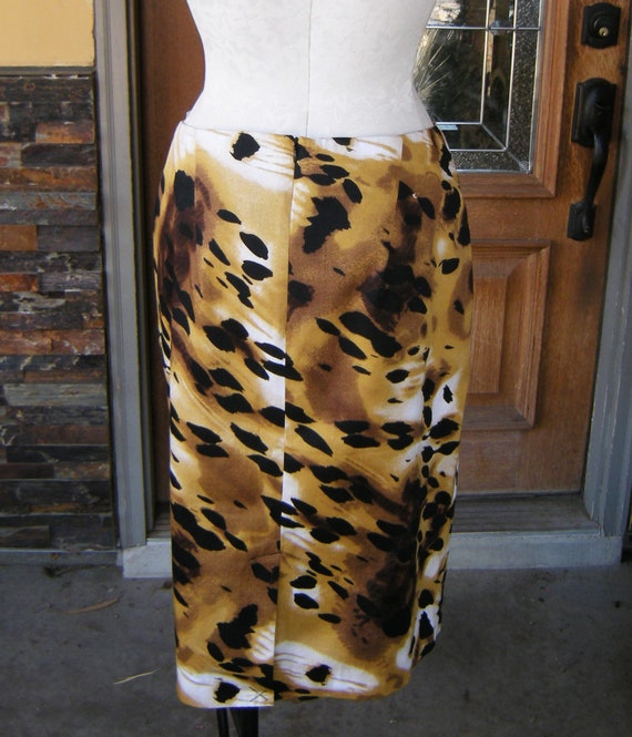 Vintage GRACE Skirt with Abstract Leopard Print - image 3