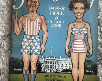 First Family Paper Doll & Cutout Book Ronald Reagan 1981 First Print Uncut