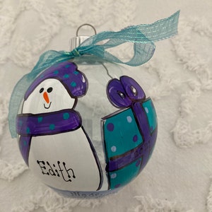 Granddaughter - The best gift ever - or Daughter/Goddaughter/Niece -  Personalized and Hand Painted ornament