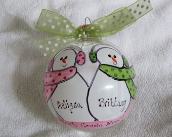 Best Cousin Ever - personalized and hand painted ornament