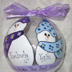 Aunts Make the Best Friends - hand painted, personalized Christmas ornament