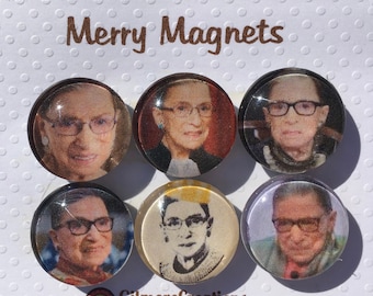 Set of Glass Magnets  "Ruth Bader Ginsburg"