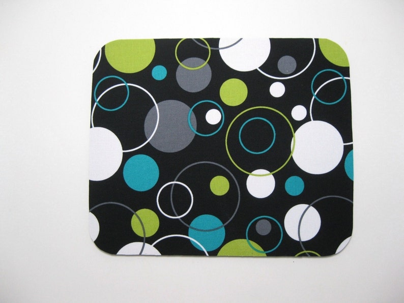 Fabric Mousepad or Trivet Hoopla Dot image 2
