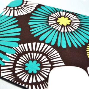 Mouse Pad, Computer Mouse Pad, Fabric Mousepad      Straw Daisy Lagoon