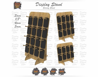 Laser Cut Earring Display Stand SVG, Earring Retail Display Stand, Disassembled Earring Display Stand, Product Display Stand, LaserCut File