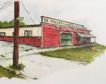 Note Card - Dr. Phelps Lumber - Wahoo, Nebraska