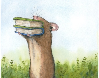 Note Card "Bibliophile Mouse"