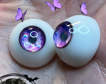 Chronic Art Dolls Beautiful purple fantasy Butterfly Resin Doll Eyes for Reborn Dolls & BJDs **FREE Shipping**