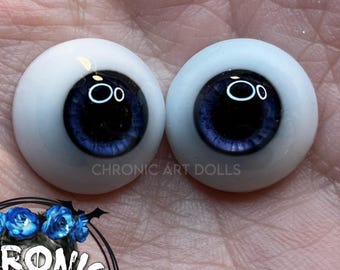 Chronic Art Dolls Denim Blue Human Reborn of BJD Resin Eyes (lichtblauwe sclera) **GRATIS 1e klas verzending in de VS** Poppenbenodigdheden