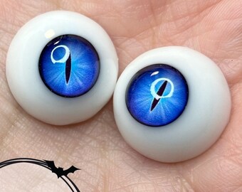 Oczy z żywicy Chronic Art Dolls Blue Creature dla lalek Fantasy Reborn i BJD **DARMOWA wysyłka**