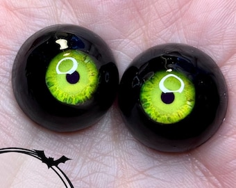 Chronic Art Dolls Black & Green (or Blue) horror Monster eyes for Reborns and BJD dolls **FREE Shipping**