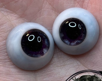 Human Reborn Doll eyes in deep newborn blue - grey with blue toned sclera by Chronic Art Dolls **FREE shipping** size 18-24mm