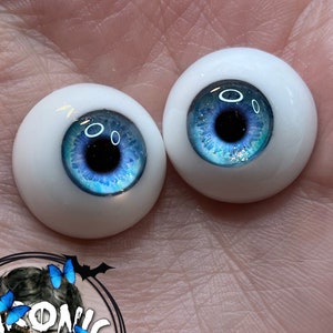 Chronic Art Dolls Beautiful Baby Blue/Mint Resin Doll Eyes for Reborn Dolls & BJDs. With microglitter **FREE Shipping**