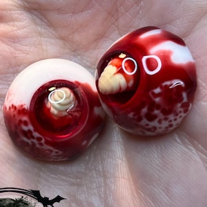 Maggot Bloody Red Resin Fantasy eyes for Reborn & BJD dolls by Chronic Art Dolls **FREE Shipping**