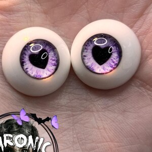 Chronic Art Dolls Resin Fantasy Heart Pupil Eyes in Purple for Reborn Art Dolls & BJDs  **FREE Shipping**