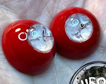 Red Opaque Fantasy Eyes for Reborn & BJD Dolls by Chronic Art Dolls **FREE Shipping**