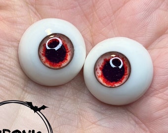 Chronic Art Dolls Light Red Resin Horror & Fantasy Eyes for BJDs and Reborn Dolls **FREE 1st Class Shipping**