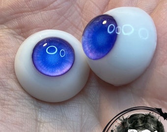 Chronic Art Dolls Zombie Blue Eyes - Resin Doll Eyes for Reborn or BJD - Lori Nicolls **FREE 1st Class Shipping**