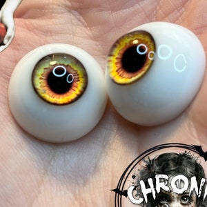 Chronic Art Dolls Resin Creepy Vampire yellow Eyes for Alternative Reborn Dolls & BJDs **FREE Shipping**