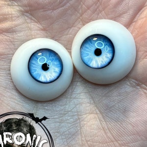 Small Pupil Ice Baby Blue Human Reborn Resin Eyes by Chronic Art Dolls **FREE Shipping in USA**