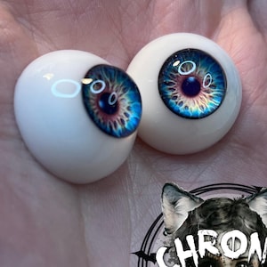 Chronic Art Dolls Werepup, Werewolf or Lycan Cub Reborn or BJD Fantasy Eyes with white scleras **FREE Shipping**