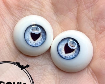 Resin Heart Epoxy Eyes for Art Dolls, Reborns & BJDs by Chronic Art Dolls ** FREE 1st Class Shipping **