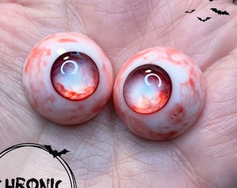 Chronic Art Dolls Zombie or Vampire Horror Resin Eyes for Alternative Reborn Dolls & BJDs **FREE Shipping**