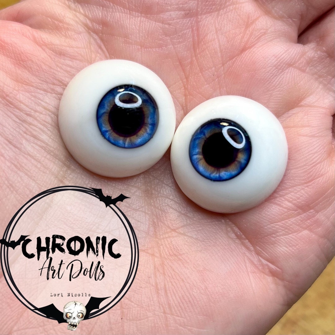 Human Reborn Doll Eyes in Newborn Blue by Chronic Art Dolls FREE