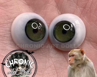 Chronic Art Dolls - Macaque Monkey - Fantasy Resin Fantasy eyes for Reborn & BJD dolls **FREE Shipping**