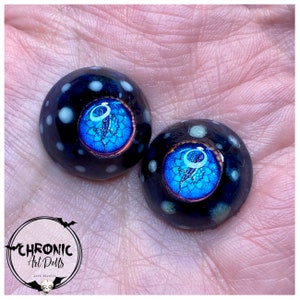 Resin Eyes for Fantasy Dolls - Custom Art - Reborn Doll - BJD - Reptile Eyes **FREE 1st Class Shipping** By Chronic Art Dolls