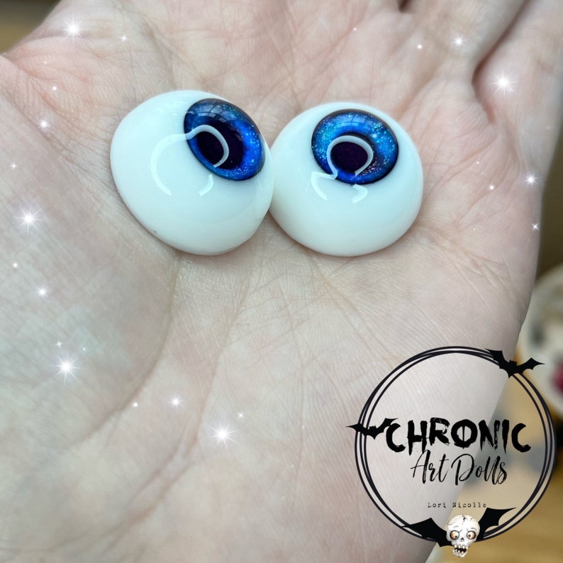 Chronic Art Dolls Deep Blue Fantasy Eyes for BJD & Reborn Dolls FREE Shipping in USA image 2