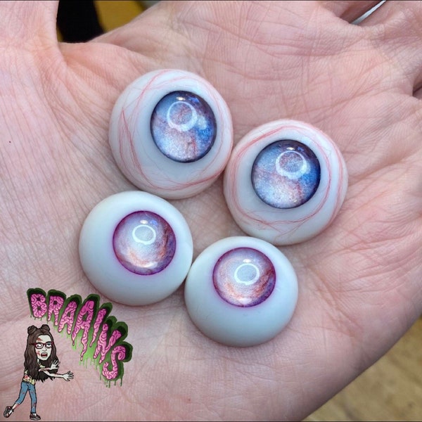 Chronic Art Dolls Resin Zombie eyes - any size 14-24mm  **FREE Shipping**