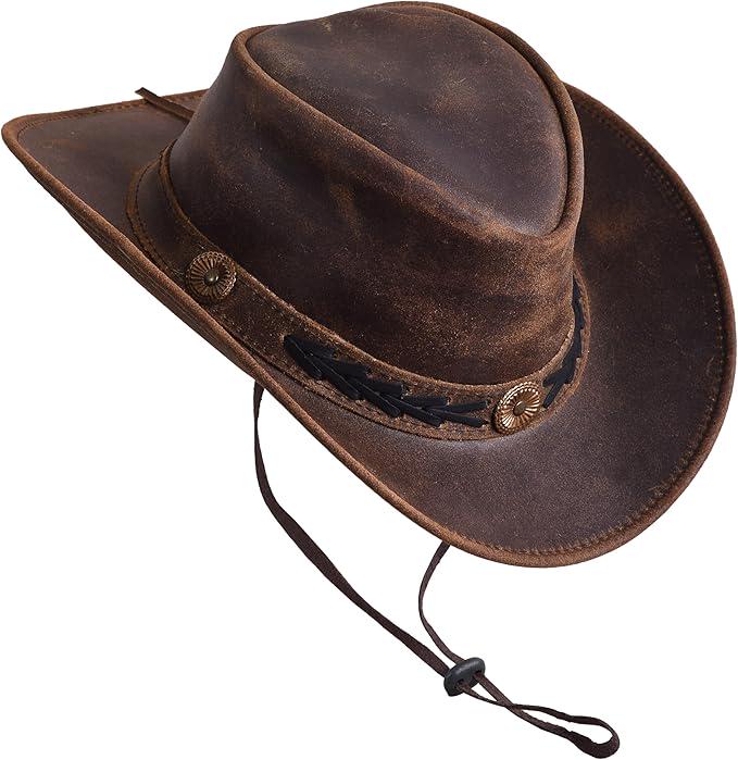 Pinch Front Leather Cowboy Hat - Etsy display picture 1