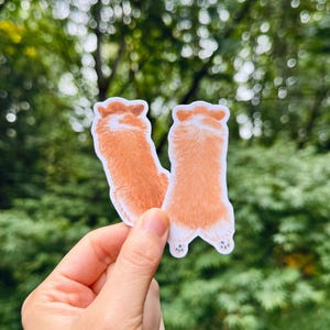 Corgie Sploot Stickers