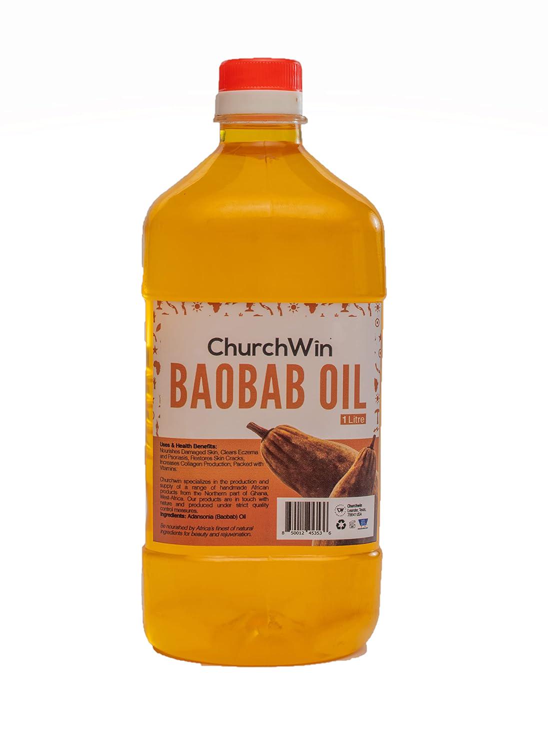 Huile De Baobab Bio Premium 8 Oz (236ml) - Pressée à Froid - Soins Peau & Cheveux - Neuf