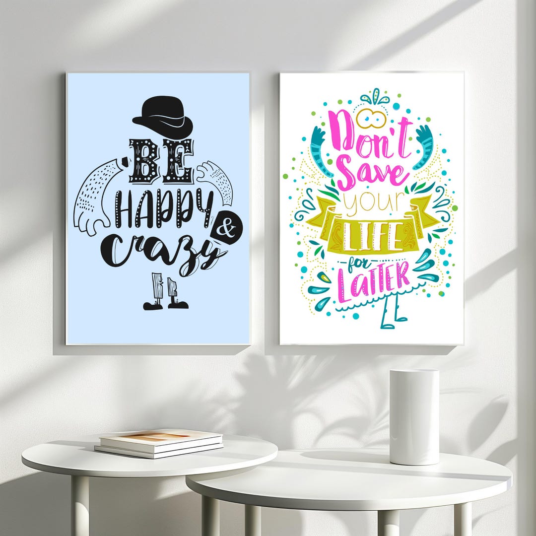 SET OF 6 Motivational Quotes, Inspirational Quotes Wall Art, Quotes