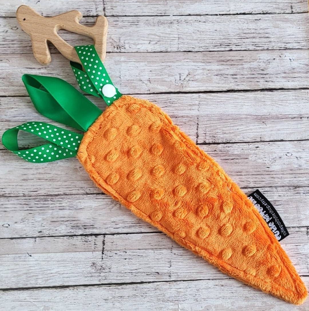 Easter Carrot Crinkle Toy Easter Basket Baby Shower Gift Crinkle