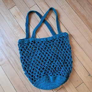 Crochet Market Bag Graded Bluegrass Woven Bag