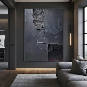 Photo inspiration: Gallery Detail: Modern Black Minimalist Abstract Art Black Textured Wabi Sabi Mural