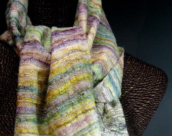 Handwoven Silk and Wool Scarf: Folle