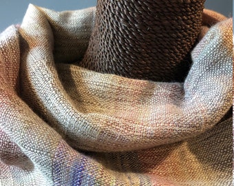 Handwoven Silk and Wool Mobius Scarf: Surprise Beginning