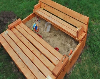 DIY Sand Box With Built-in Seats, Sand Box, Woodworking Outdoor Sand Box For Kids, Digital PDF Plans, Instant Download