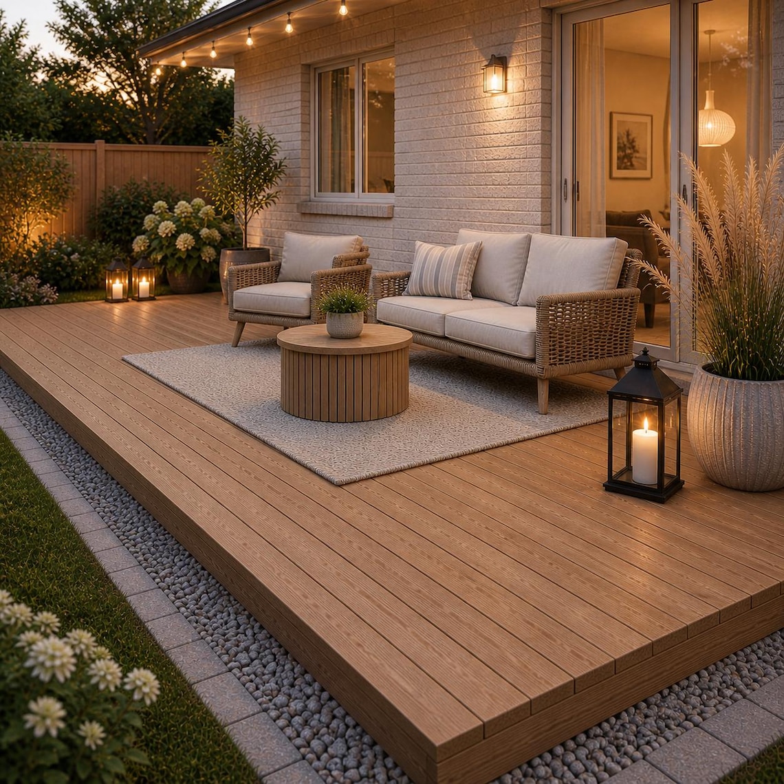 DIY Wood Deck Plan PDF Ground Level Patio Deck Blueprint Guide - Etsy