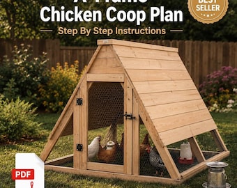 A Frame Chicken Coop PDF Plan Backyard Poultry Shelter DIY Build Guide