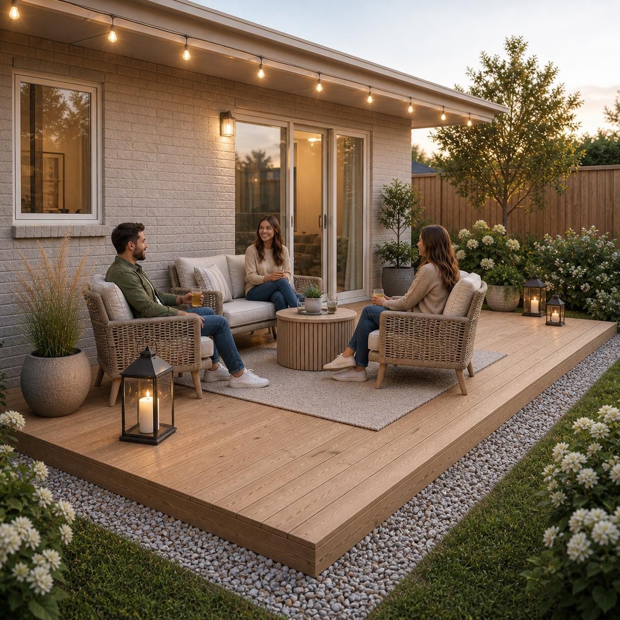 DIY Wood Deck Plan PDF Ground Level Patio Deck Blueprint Guide - Etsy