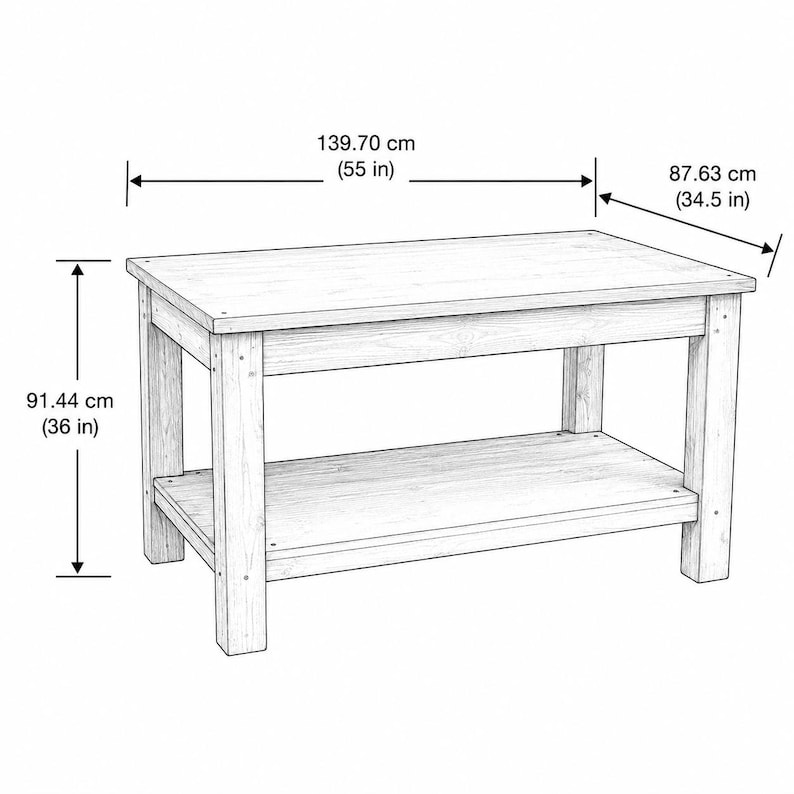 Garage Workbench PDF Plans Heavy Duty Workshop Table DIY - Etsy