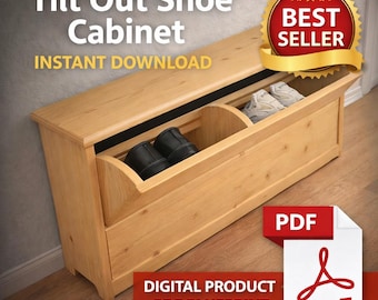 Planos para armario zapatero abatible: Muebles de almacenamiento de carpintería para bricolaje (PDF)