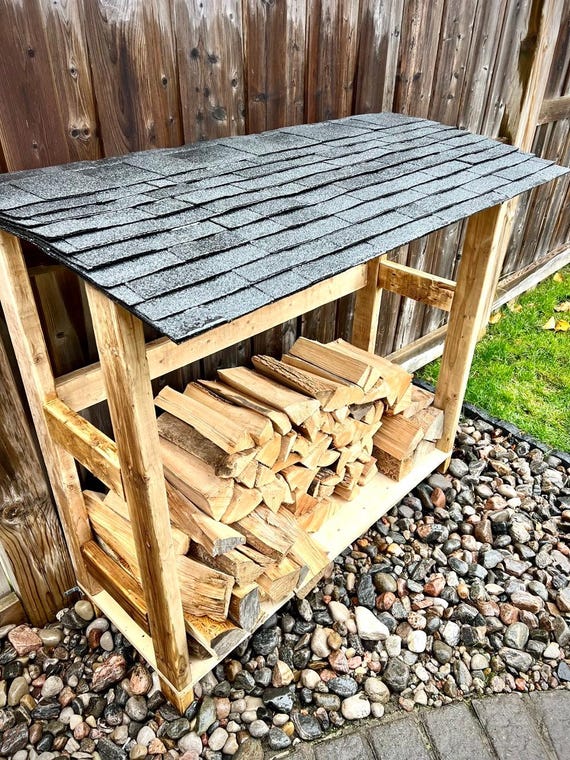 DIY Outdoor Firewood Storage, Farmhouse Outdoor Firewood Wardrobe