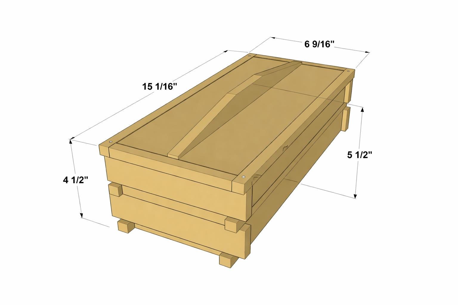 Wooden Gift Box PDF Plans DIY Keepsake Storage Box Woodworking Tutorial ...